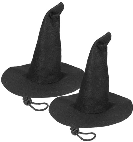Halloween Feier Kleiner Hexenhut 2 Stück aus Vlies für Puppe