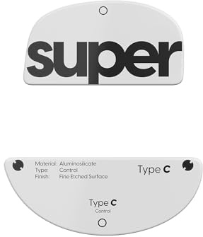 Pulsar Gaming Gears Superglide Type-C Maus-Skates für ZywOo, Weiß | Mikrotexturierte Kontrollfläche, Sanftes Gleiten, Präzise Stoppkontrolle, Robustes Aluminosilikatglas, Abgerundete Kanten