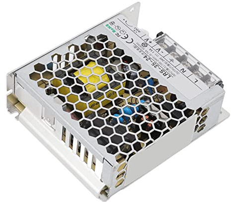 ZAICOLER Fuente de Alimentación Conmutada Regulada de 24 V Transformadores Eficientes Luz LED para Control de Automatización Industrial, Segura para Monitoreo de Seguridad Hierro Niquelado de