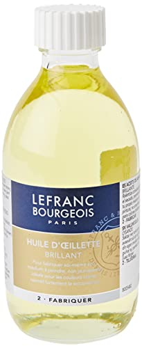 Lefranc Bourgeois Aditivo para Pintura al Óleo - Aceite de Amapola, Frasco de 250 ml
