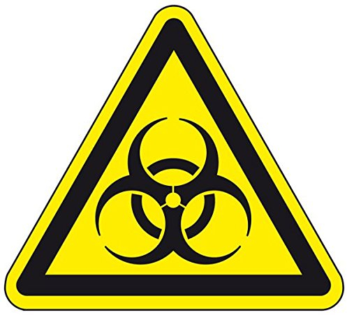 LEMAX® Warnschild Warnung vor Biogefährdung, ASR/ISO, Folie, selbstklebend, SL 200mm