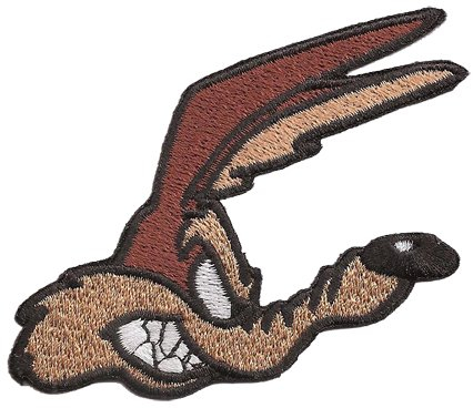 Coyote Roadrunner Comic Head Kopf Biker Rocker US Muscle Car Aufnäher Patch