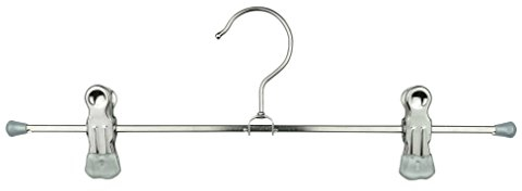 MAWA 0501015052 10 x Hosen - Rock - Kilt Kinder Kleiderbügel Stop and Go Clips 30 cm silber