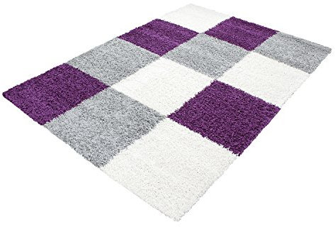 Moderna Designer Tappeto Shaggy Vita 1501 80 X 250 Viola