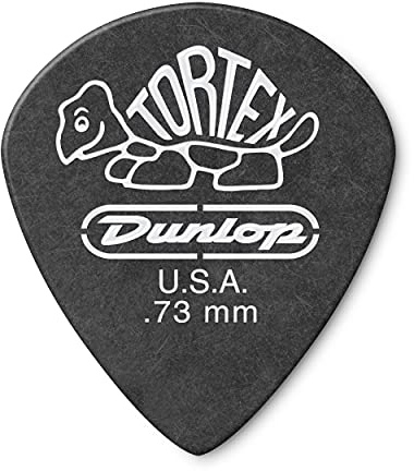 Jim Dunlop 482R.73 Guitar Picks, 0.73 mm, Pitch Black