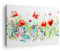 Bilder auf Leinwand Blumen Wiese Blatt Natur Leinwandbild 70x50cm Wandbilder Dekoration Wohnzimmer Schlafzimmer Küche Deko Klein Wanddeko Bild Wand Kunstdruck Art Wall Decor Canvas AA70x50-3076