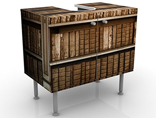 Meuble sous Vasque Design Old Archive 60x55x35cm, Petit, 60 cm de Large, réglable, Table de lavabo, Armoire de lavabo, lavabo, Meuble Bas, Baignoire, Salle de Bains, Armoire de Salle Bains