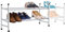 ZAPATERO DE METAL ESTANTERIA METALIZA PARA ZAPATOS EXTENSIBLE 62 A 115 CM 2 BALDAS HASTA 12 PARES