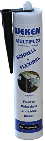 Wekem WK-120-300 Multiflex black Konstruktionsklebstoff 290ml