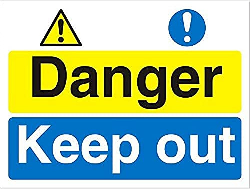 Seco Cartello con scritta Danger, Keep Out, 600 mm x 450 mm, 4 mm