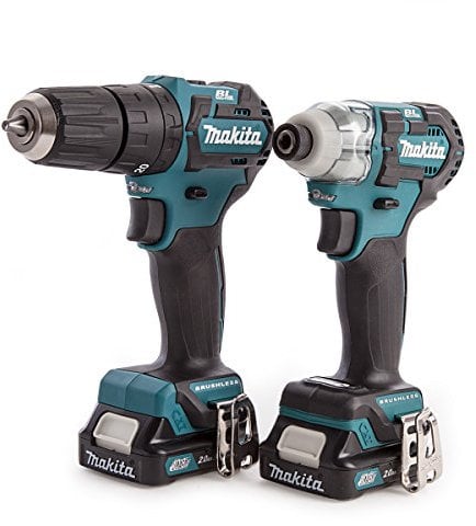 Makita CLX205AJ 12V Max Li-ion CXT Brushless 2 Piece Combo Kit comprising HP332DZ and TD111DZ Complete with 2 x 12V 2.0 Ah Batteries and Charger Supplied in a Makpac Case