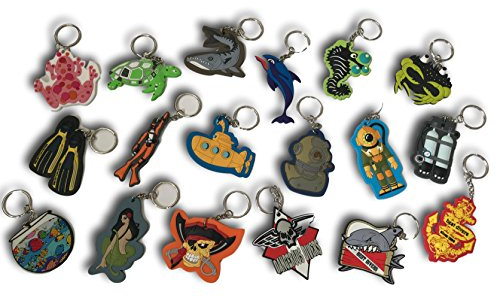 Best Divers 3D-Gummi Schlüsselanhänger Keyring weich super detailliert, versch. Motive (Frosch/Frog)