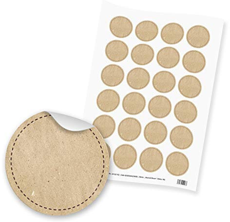 24x itenga Sticker Neutral Braun (Motiv 96) 4cm Aufkleber