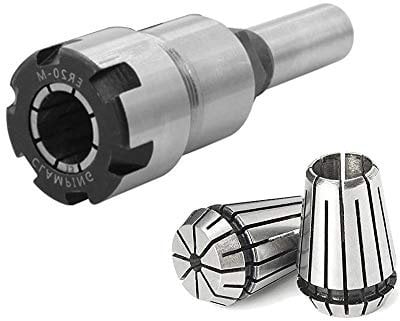 Gasea 1/2 Inch Shank ER20 Router Collet Extension Rod Collect Chucks Adapter with 6.35mm & 13mm Spring Collet Set for CNC Milling Lathe Tool