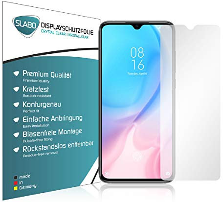 Slabo 4 x Protector de Pantalla para Xiaomi Mi 9 Lite lámina Protectora Ultra Transparente