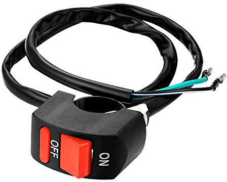 Porfeet Interrupteur De Moto, Interrupteur De Bouton De Phare Antibrouillard De Guidon De Moto on-Off LED Lampe Frontale Angel Eyes