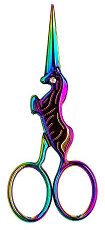 SINGER 10,2 cm geschmiedete Stickerei-Spektrum-Oberfläche, Einhorn-Design, Pastellfarben