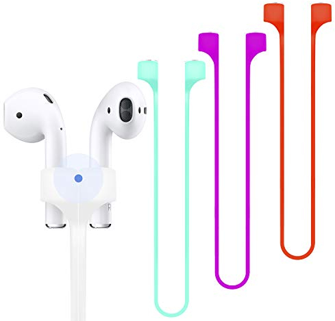 Compatible for Magnetic Anti-Lost Strap AirPods 1 2 Pro Accessory - Colorful Soft Sport String Tether Lanyard, Silicone Wire Cable Connector, Silica Gel Neck Rope Cord