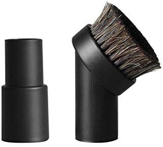 GSDGV 2pcs Horsehair Bristle Dusting Brush for Vacuum Cleaner, Round Horse Hair Dust Clean Tool Hose Adapter Attachment Set, Vacuum Brushes Replacement(Black)