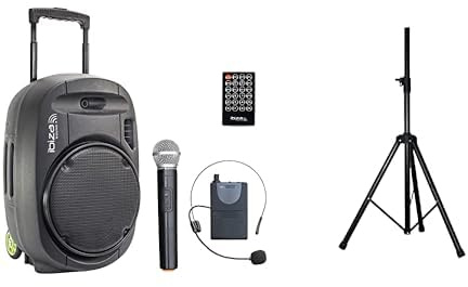 IBIZA PORT12VHF-MKII Bundle - 700W Mobilbox + SS03 Boxenständer