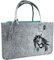 camolo Filztasche Horse Große Einkaufstasche 40x27x27cm Aufbewahrungstasche Kaminholztasche Filz Tasche Shopping-Bag Mit Tragegriff (HORSE Türkis)