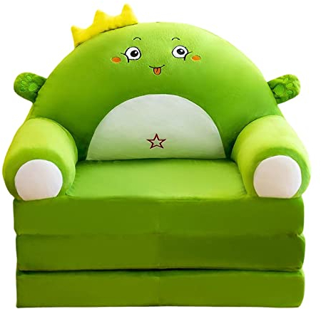 Milageto Faltbarer Sofa Sessel Schonbezug für Kinder, Möbelschutz, Aufklappbar, Couch Sitzbezüge, Faltbare Kinder Sofa Stuhl Abdeckung für Heimdekorationen, Dinosaurier