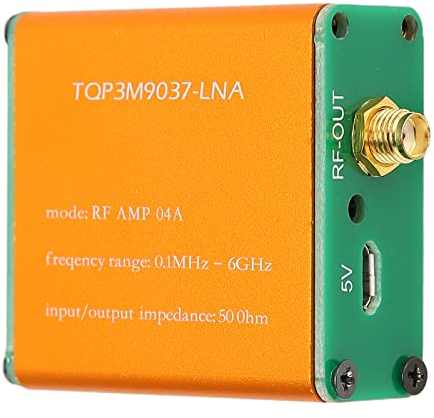 Amplificatore a Basso Rumore da 0,1 MHz a 6 GHz, Amplificatore LNA Ad Alto Guadagno da 20 DB per Onde Corte, Radio FM, Modulo Preamplificatore di Potenza RF,(Spedito con batteria incorporata)