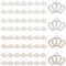 WEBEEDY 60 Stück Strasssteine Krone Kristall Bling Auto Emblem Abzeichen Aufkleber Strass Krone Aufkleber Klebstoff Dekoration Für Auto Computer Handys Gepäck Dekoration