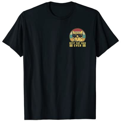 Vintage Best Cat Dad Ever Cat Daddy drôle T-Shirt