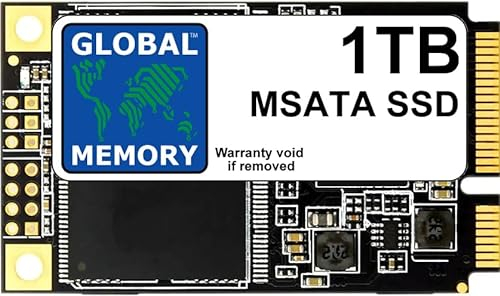 GLOBAL MEMORY Unidad de estado sólido MSATA (SSD) de 1 TB para ordenadores portátiles/escritorios/servidores/estaciones de trabajo/placas madre