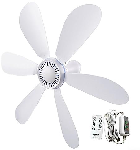 Ventilador colgante para camping, cable de control remoto USB y ventilador de techo con mando a distancia, ventilador de techo alimentado por USB para exteriores