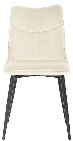 exitodesign Polsterstuhl Gaja - Gepolsterter Stuhl - Esszimmerstühle - Bürostuhl - Stuhl Küche Wohnzimmer - Bequem Praktisch - Haltbares Material - Zimmer Deko Wohnzimmer - 59x46x86cm - Hellbeige