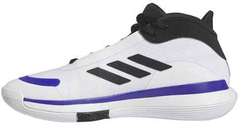 adidas Unisex Bounce Legends Low Trainers Basketball-Schuhe, Cloud White/core Black/Lucid Blue, 47 1/3 EU