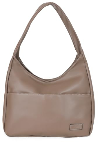 Pocadri Hobo Bag Damen Chic Veganes Leder Tote Bag Geldbörse Stilvoll Casual Trendy Große Weiche Schultertasche, Dunkles Khaki