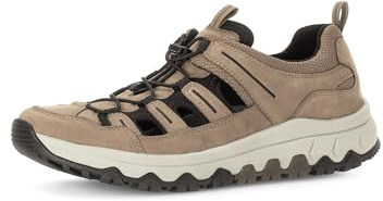 Pius Gabor Herren Sneaker Low,Sandalen,Wechselfußbett,zertifiziertes Leder,Sommerschuhe,Freizeitschuhe,offene Schuhe,Cord/Black,44.5 EU / 10 UK
