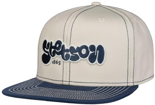 Stetson Tag Cap Flat Brim Baseballcap Zweifarbige Kappe 100% Baumwolle Urban Chic Snapback Unisex Frühjahr Sommer