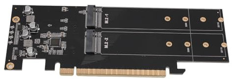 Quad M.2 NVME an PCIe 4.0 X16 Adapter 4 Port 4x32Gbps M Key SSD Soft Raidcard, unterstützt: M.2 NVME 2230 2242 2260 2280 22110 SSD, geeignet für Siege 8 10, Linuxs, OS X