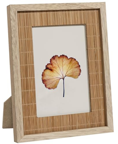 SUMGAR 6x4 Photo Frames 4x6 Inches Picture Frames Bamboo Wooden For Wall Hanging Wedding Family Friends Birthday Gifts for Christmas With Mounts Boho Real Glass Front Desk Tabletop Display Decoration
