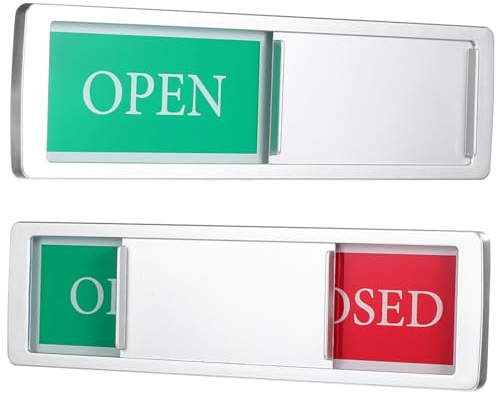 Magnetisches Schiebeschild Offen Geschlossen, 2 Stück für Geschirrspüler | Acryl Plaketten mit Starkem Magnet, Leicht zu Reinigen, als Sichtschutz oder Statusanzeige