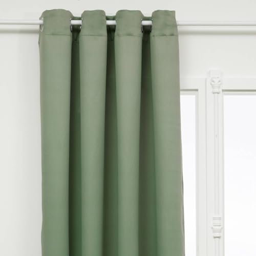 Atmosphera - Rideau occultant odelie Vert céladon 140x260cm