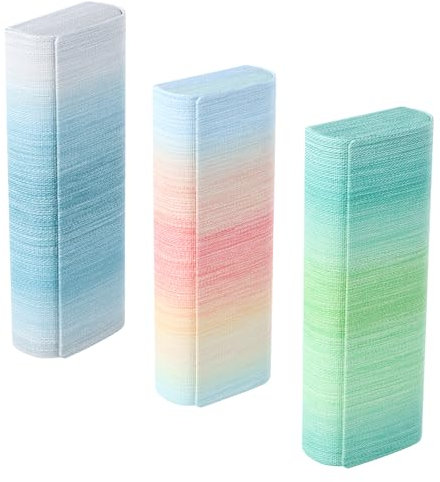 Husalsea Brillenetui Set - Regenbogen Farbverlauf, robust, für Brillenaufbewahrung.