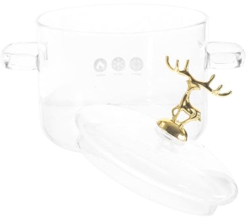 CIYODO Heat Resistant Glass Soup Pot Lid Multi-Functional Stewing Pot for Home Kitchen Cooking