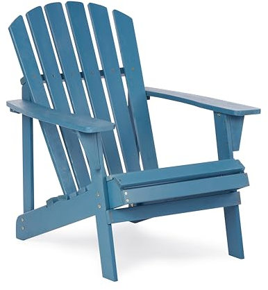 Sedia da esterno in legno Adirondack con schienale preassemblato, per giardino, cortile, prato, piscina, spiaggia, braciere