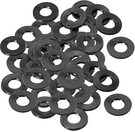 PATIKIL Joint Plat En Caoutchouc M10, Lot De 100, Diamètre Intérieur 10mm, Diamètre Extérieur 20mm, Épaisseur 3mm, Rondelle D'étanchéité Pour Robinet, Boulon De Fixation, Noir