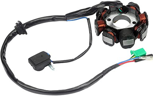 1 x 8-spuliger Stator DC Magneto Lichtmaschine Stator Ersatz für 4-Takt Roller und Moped GY6 50cc-150cc