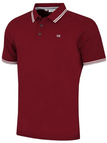 Calvin Klein Mens Campus Tipped Lightweight Golf Polo Shirt