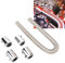 Aladeno Edelstahl-Kühlmittelkühlerschlauch, 91,4 cm, universelles flexibles Wasserschlauch-Set, Metall-Wärmeableitungsschlauch-Set für 1 1/4 Zoll, 1 1/2 Zoll, 1 3/4 Zoll, 1 5/8 (Silber)