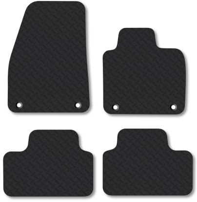 Volvo XC40 (2017+) [Automatic] 5mm Rubber Car Mats | Heavy Duty Rubber Tailored Fit Floor Mats Full Coverage Durable Waterproof Accessories Easy Clean Anti Slip Made in the UK