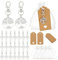 PH PandaHall 24 Sets Porte-clés Arbre de Vie Cadeaux de Fête Sacs Cadeaux en Organza Cadeau de Mariage Porte Clés Arbre Argenté avec Étiquettes Vierges pour Anniversaire Cadeau Mariage Retour Invité
