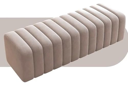 SOFACHEN Sitzbank Polsterbank, Hocker Mit Cordsamt Sitzbank Schlafzimmer Bettbank Garderobenbank Sitzkommode Für Wohnzimmer, Schlafzimmer, Flur, Einkaufszentrum(Gray,15.7in(40cm))